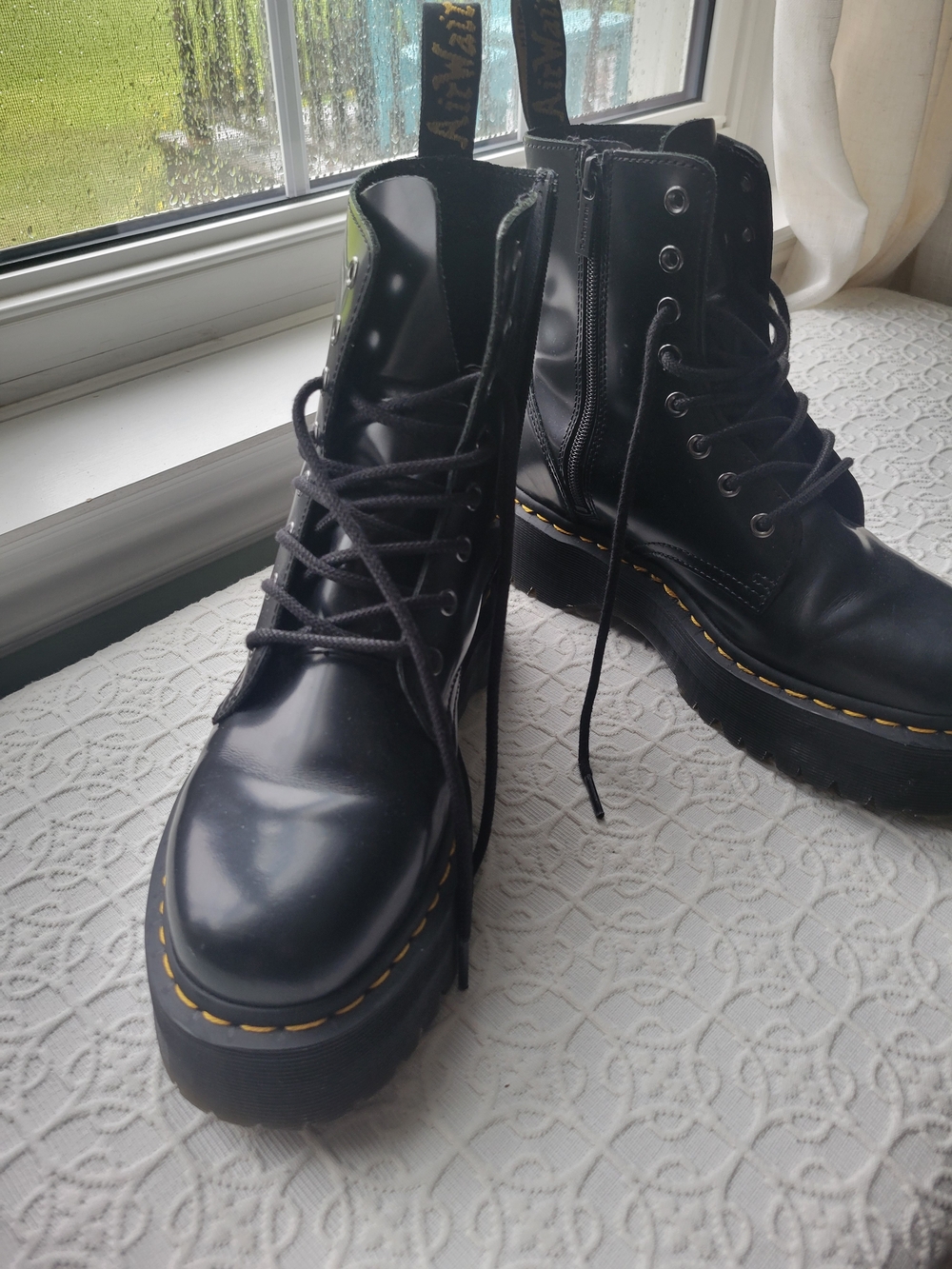 Black Dr. Martens Platform Boots - Picture 2 of 8